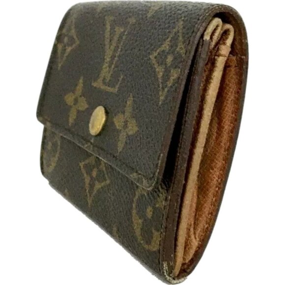 186152BO (L1) Louis Vuitton Wallet Coin Case Porte Monnaie Plat Brown Monogram - Picture 3 of 9
